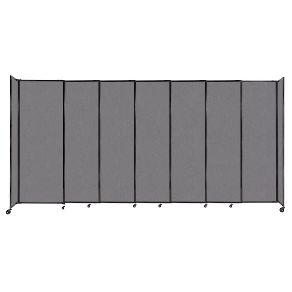 StraightWall Sliding Portable Partition 15'6" x 7'6" Slate Fabric